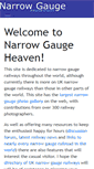 Mobile Screenshot of narrow-gauge.co.uk